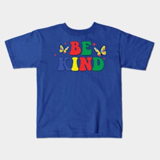 Be Kind Autism, Autism Puzzle, Autism Awareness, Blue Ribbon (2 Sided) Kids T-Shirt